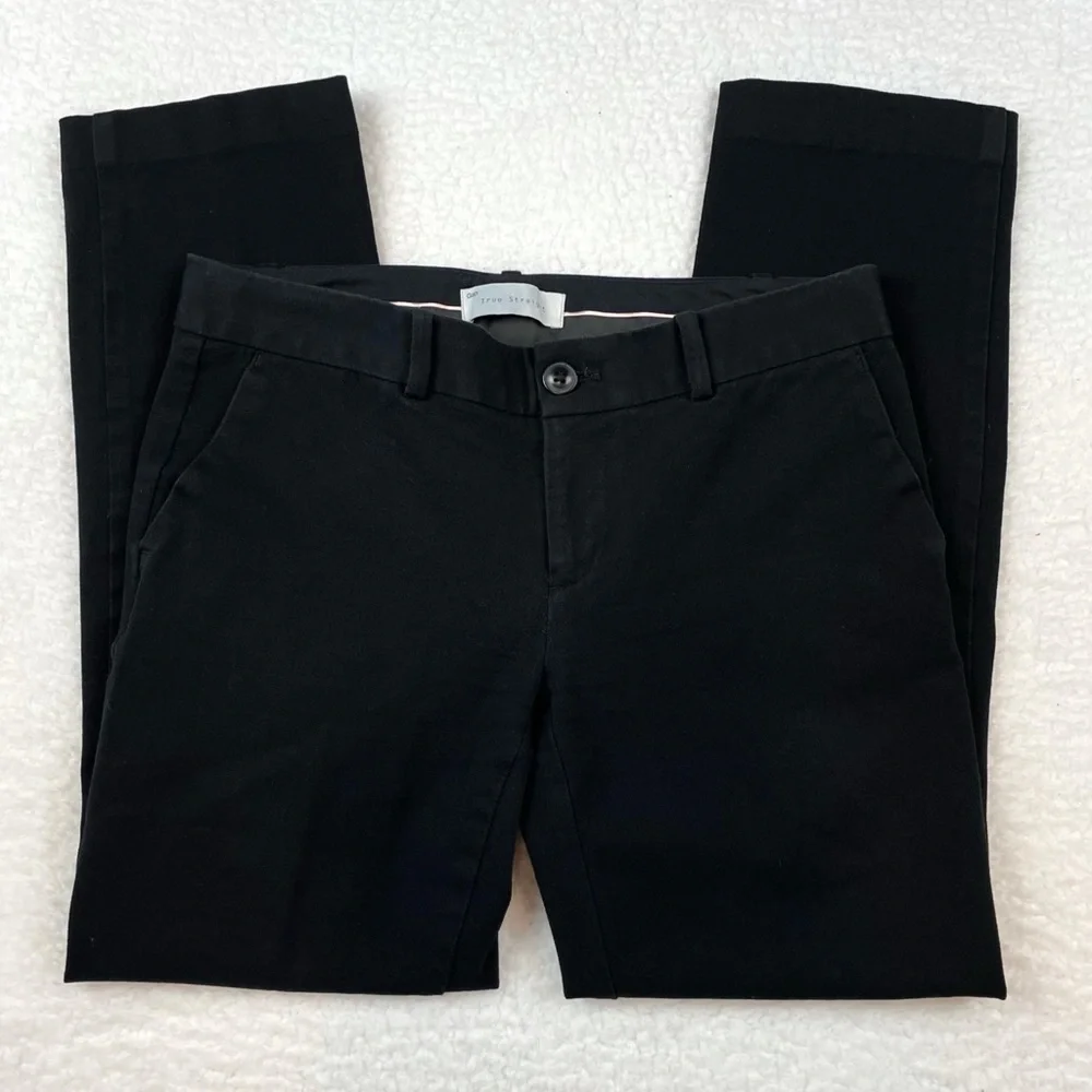 GAP • Black True Straight Two-Way Stretch Ankle Trouser Pants, 0P - Picture 2 of 9